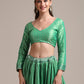 Jyoti Fashion Women's Sea Green Jacquard Silk Gold Woven & Platted Work Lehenga Choli with Dupatta | Swadesiicart