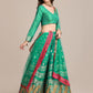 Jyoti Fashion Women's Rama Jacquard Silk Gold Woven Work Lehenga Choli with Dupatta | Swadesiicart