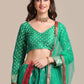 Jyoti Fashion Women's Rama Jacquard Silk Gold Woven Work Lehenga Choli with Dupatta | Swadesiicart