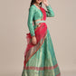 Jyoti Fashion Women's Sea Green Jacquard Silk Gold Woven Work Lehenga Choli with Dupatta | Swadesiicart