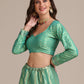 Jyoti Fashion Women's Sea Green Jacquard Silk Gold Woven Work Lehenga Choli with Dupatta | Swadesiicart