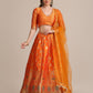 Jyoti Fashion Women's Orange Jacquard Silk Gold Woven Work Lehenga Choli with Dupatta | Swadesiicart