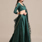 Jyoti Fashion Women's Bottle Green Georgette Sequins Lehenga Choli with Dupatta | Swadesiicart