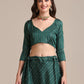 Jyoti Fashion Women's Bottle Green Georgette Sequins Lehenga Choli with Dupatta | Swadesiicart