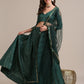 Jyoti Fashion Women's Bottle Green Georgette Sequins Lehenga Choli with Dupatta | Swadesiicart
