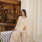 Jyoti Fashion Women's Off White Viscose Jacquerd Sequins with Zari Embroidered Gharara Set | Swadesiicart