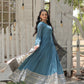 Jyoti Fashion Women's Sky Blue Faux Georgette Sequins with Embroidered Anarkali Kurta with Dupatta | Swadesiicart