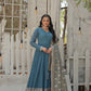 Jyoti Fashion Women's Sky Blue Faux Georgette Sequins with Embroidered Anarkali Kurta with Dupatta | Swadesiicart