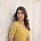 Jyoti Fashion Women's Yellow Faux Blooming Sequins with Zari Embroidered Long Anarkali Dress | Swadesiicart