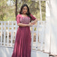 Jyoti Fashion Women's Onion Faux Georgette Sequins with Zari Embroidered Long Anarkali Dress | Swadesiicart