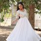 Jyoti Fashion Women's White Faux Blooming Sequins with Zari Embroidered Long Anarkali Dress | Swadesiicart