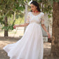 Jyoti Fashion Women's White Faux Blooming Sequins with Zari Embroidered Long Anarkali Dress | Swadesiicart