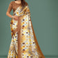 Jyoti Fashion Women's Multicolor Pure Japan Satin Digital Printed Designer Saree with Blouse | Swadesiicart