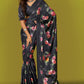 Jyoti Fashion Women's Multicolor Pure Japan Satin Digital Printed Designer Saree with Blouse | Swadesiicart
