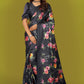 Jyoti Fashion Women's Multicolor Pure Japan Satin Digital Printed Designer Saree with Blouse | Swadesiicart