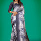Jyoti Fashion Women's Multicolor Pure Japan Satin Digital Printed Designer Saree with Blouse | Swadesiicart