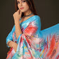 Jyoti Fashion Women's Multicolor Pure Japan Satin Digital Printed Designer Saree with Blouse | Swadesiicart