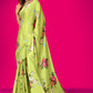 Jyoti Fashion Women's Multicolor Pure Japan Satin Digital Printed Designer Saree with Blouse | Swadesiicart
