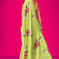 Jyoti Fashion Women's Multicolor Pure Japan Satin Digital Printed Designer Saree with Blouse | Swadesiicart