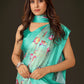 Jyoti Fashion Women's Multicolor Pure Japan Satin Digital Printed Designer Saree with Blouse | Swadesiicart
