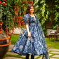 Jyoti Fashion Women's Navy Blue Tabby Silk Heavy Digital Printed Kurta Set | Swadesiicart