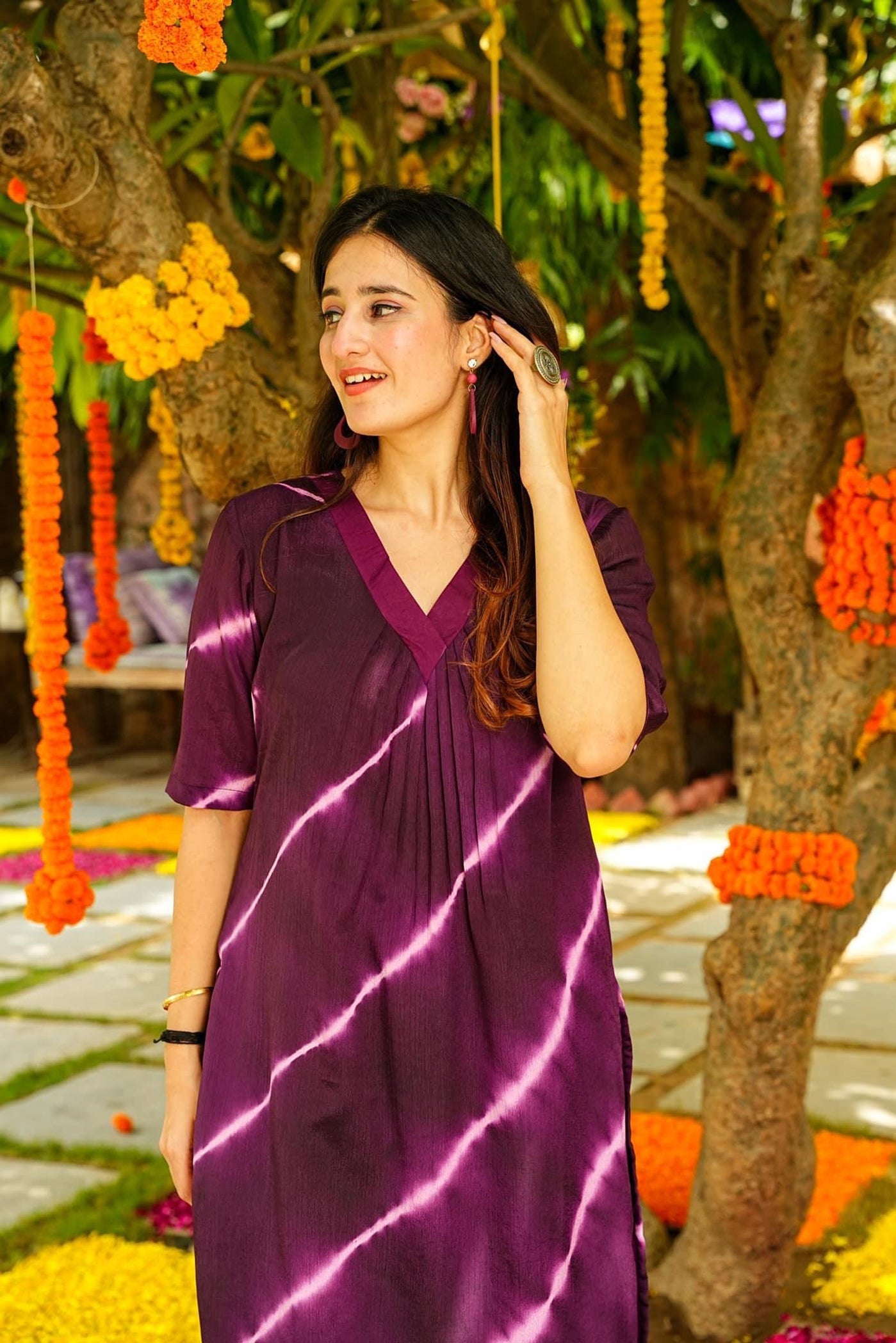 Jyoti Fashion Women's Purple Pure Muslin Heavy Digital Printed Kurta Set | Swadesiicart