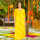 Jyoti Fashion Women's Yellow Pure Muslin Heavy Digital Printed Kurta Set | Swadesiicart