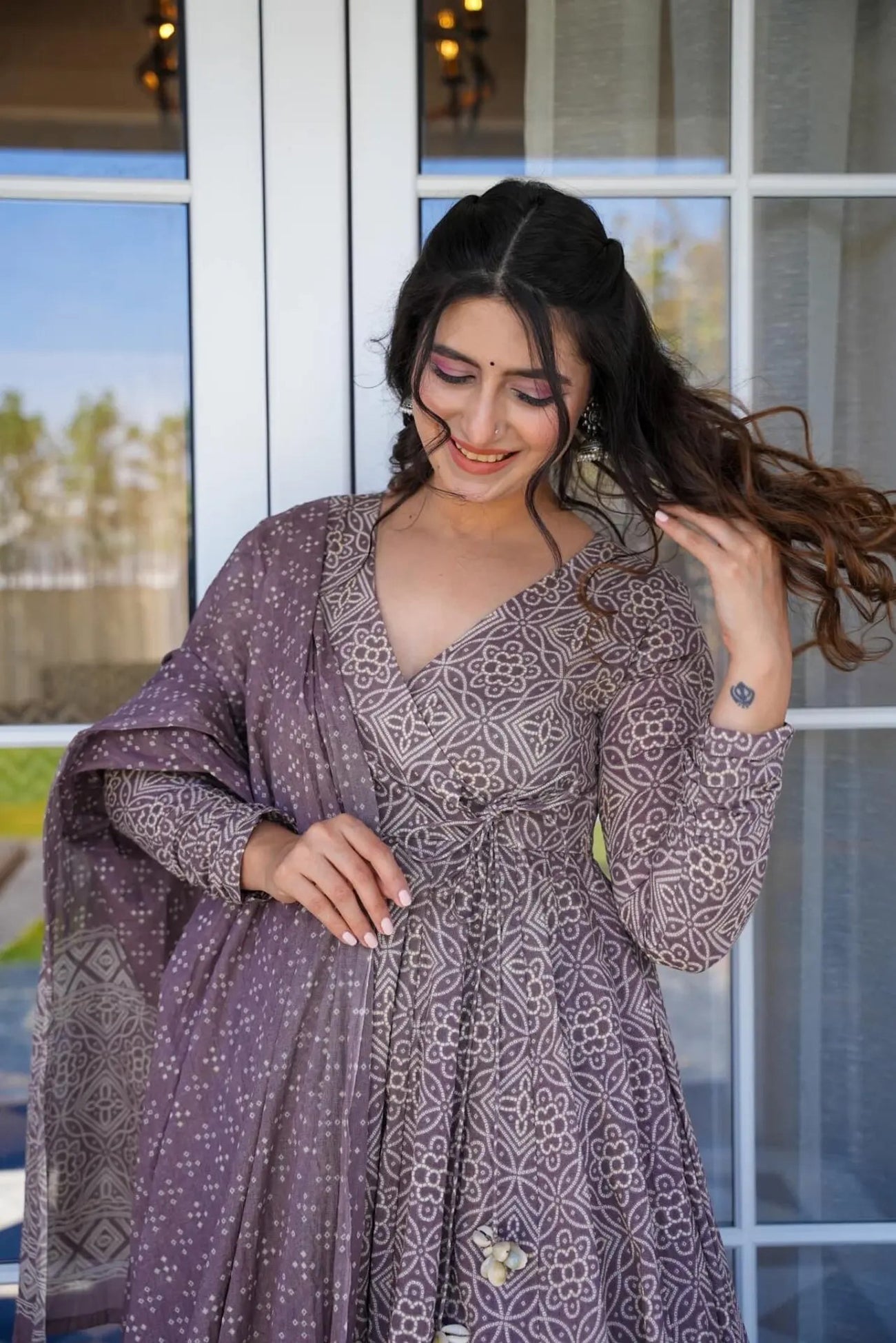 Jyoti Fashion Women's Pastel Purple Cotton Silk Heavy Digital Printed Kurta Set | Swadesiicart