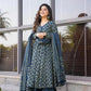 Jyoti Fashion Women's Blue Cotton Silk Heavy Digital Printed Kurta Set | Swadesiicart