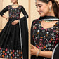 Jyoti Fashion Women's Black Faux Georgette Heavy Embroidered Kurta Set | Swadesiicart
