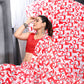 Jyoti Fashion Women's Red Faux Georgette Digital Printed Designer Saree with Blouse | Swadesiicart
