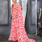 Jyoti Fashion Women's Red Faux Georgette Digital Printed Designer Saree with Blouse | Swadesiicart
