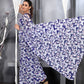 Jyoti Fashion Women's Navy Blue Faux Georgette Digital Printed Designer Saree with Blouse | Swadesiicart