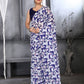 Jyoti Fashion Women's Navy Blue Faux Georgette Digital Printed Designer Saree with Blouse | Swadesiicart