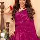 Jyoti Fashion Women's Pink Faux Blooming Sequins Work Designer Saree with Blouse | Swadesiicart