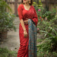 Jyoti Fashion Women's Red Imported Silk Satin Digital Printed Designer Saree with Blouse | Swadesiicart