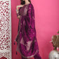 Jyoti Fashion Women's Wine Silk Jacquard Woven with Zari Work Salwar Suit Set | Swadesiicart