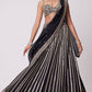 Jyoti Fashion Women's Black Organza Silk Paper Mirror with Zari Embroidered Lehenga Choli with Dupatta | Swadesiicart