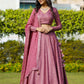 Jyoti Fashion Women's Metallic Pink Faux Georgette 9MM Sequins with Thread Embroidered Lehenga Choli with Dupatta | Swadesiicart