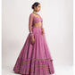 Jyoti Fashion Women's Metallic Pink Faux Georgette 3MM, 5MM & 9MM Sequins with Zari Embroidered Lehenga Choli with Dupatta | Swadesiicart