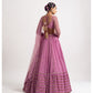 Jyoti Fashion Women's Metallic Pink Faux Georgette 3MM, 5MM & 9MM Sequins with Zari Embroidered Lehenga Choli with Dupatta | Swadesiicart