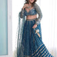 Jyoti Fashion Women's Blue Faux Georgette 3MM, 5MM & 9MM Sequins with Zari Embroidered Lehenga Choli with Dupatta | Swadesiicart