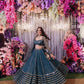Jyoti Fashion Women's Blue Faux Georgette 3MM, 5MM & 9MM Sequins with Zari Embroidered Lehenga Choli with Dupatta | Swadesiicart
