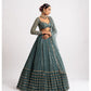 Jyoti Fashion Women's Dark Green Faux Georgette 3MM, 5MM & 9MM Sequins with Zari Embroidered Lehenga Choli with Dupatta | Swadesiicart