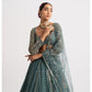 Jyoti Fashion Women's Dark Green Faux Georgette 3MM, 5MM & 9MM Sequins with Zari Embroidered Lehenga Choli with Dupatta | Swadesiicart