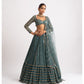 Jyoti Fashion Women's Dark Green Faux Georgette 3MM, 5MM & 9MM Sequins with Zari Embroidered Lehenga Choli with Dupatta | Swadesiicart