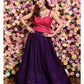 Jyoti Fashion Women's Purple Faux Georgette 3MM Sequins with Thread Embroidered Lehenga Choli with Dupatta | Swadesiicart