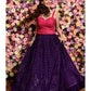 Jyoti Fashion Women's Purple Faux Georgette 3MM Sequins with Thread Embroidered Lehenga Choli with Dupatta | Swadesiicart