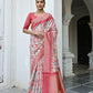Jyoti Fashion Women's Peach Tussar Silk Zari Woven Traditional Saree with Blouse | Swadesiicart