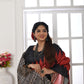Jyoti Fashion Women's Red Soft Tussar Silk Printed Temple Border Traditional Saree with Blouse | Swadesiicart